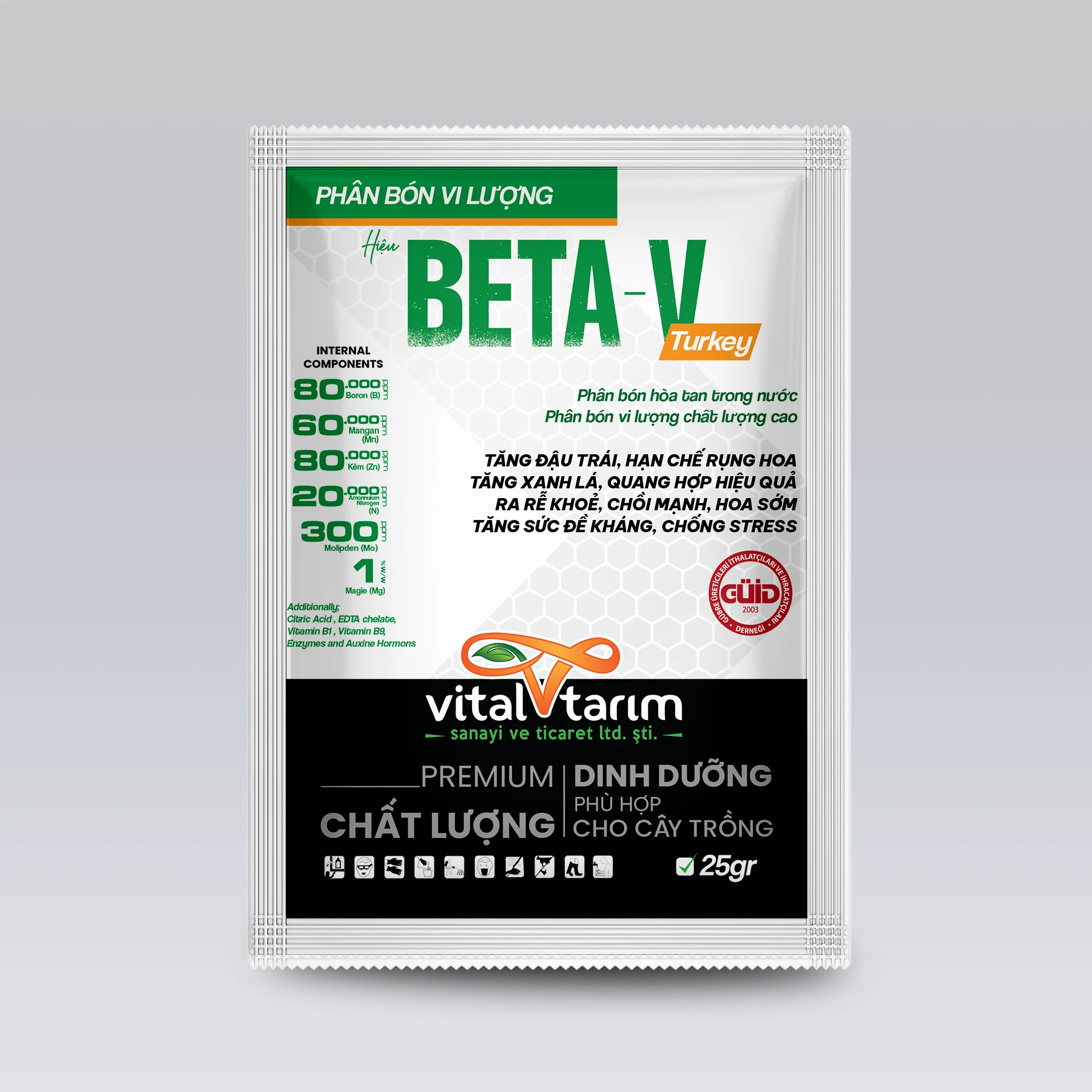 BETA-V TURKEY - Tăng đậu trái, hạn chế rụng hoa