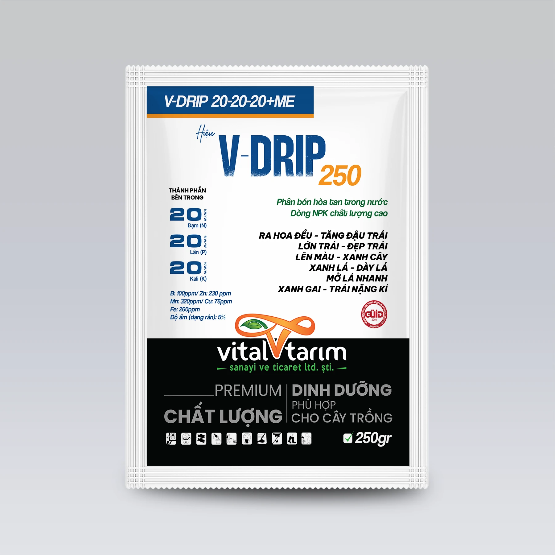 V-DRIP 250 - Ra hoa đều, tăng đậu trái