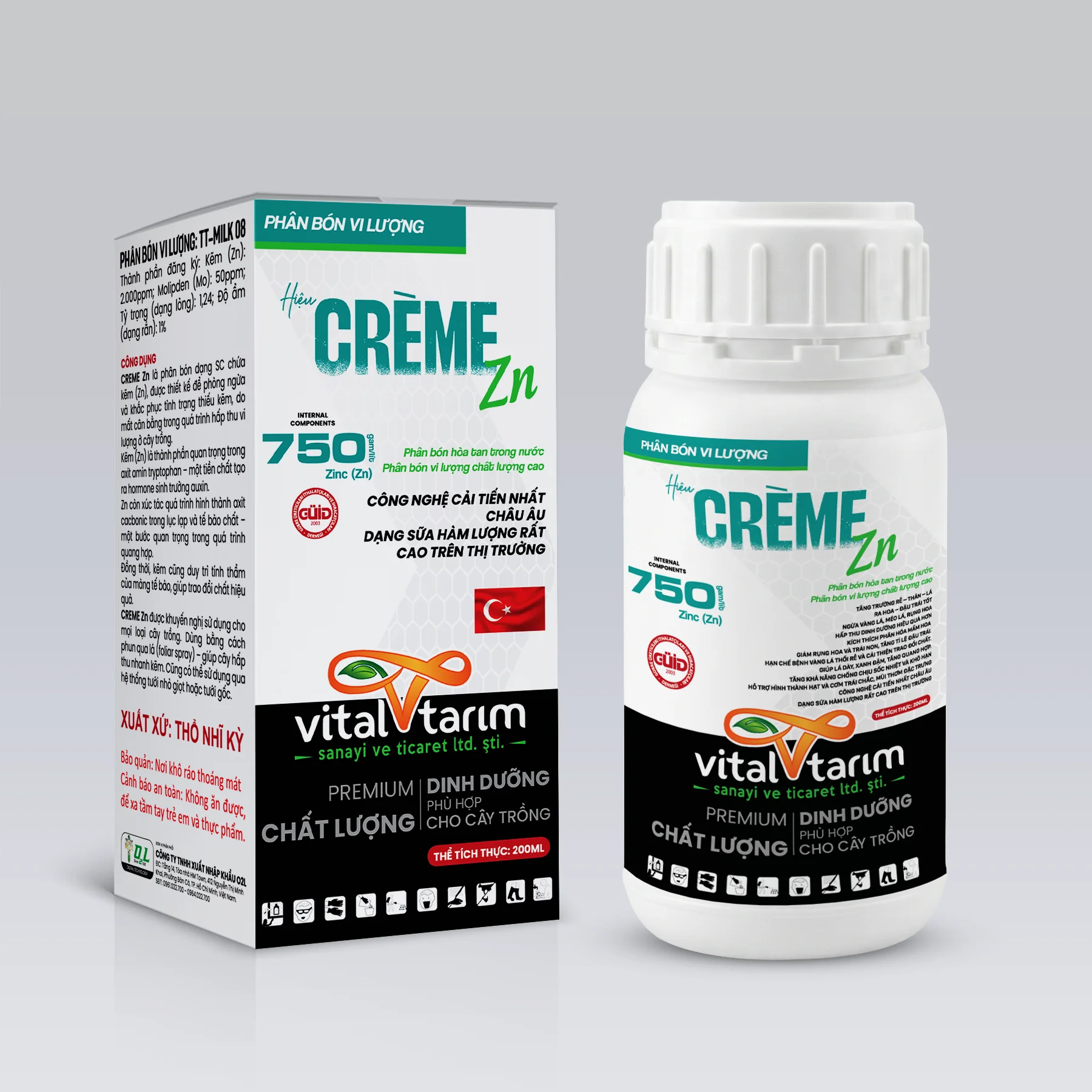 CREME Zn - Tăng trưởng rễ, thân, lá