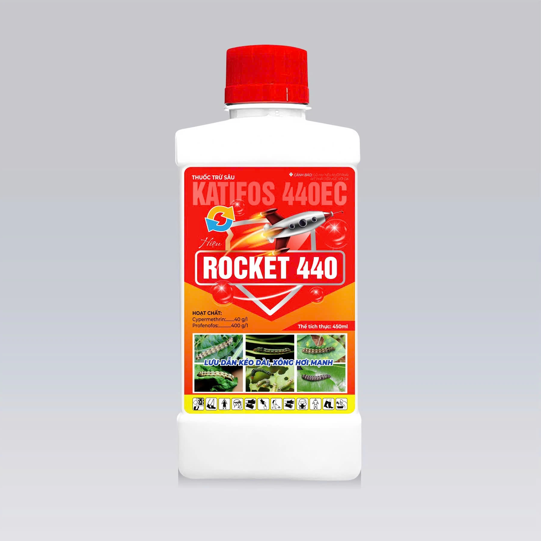 KATIFOS 440EC - Đặc trị sâu vẽ bùa, sâu đục thân, sâu cuốn lá, rệp muội, rầy xanh,...