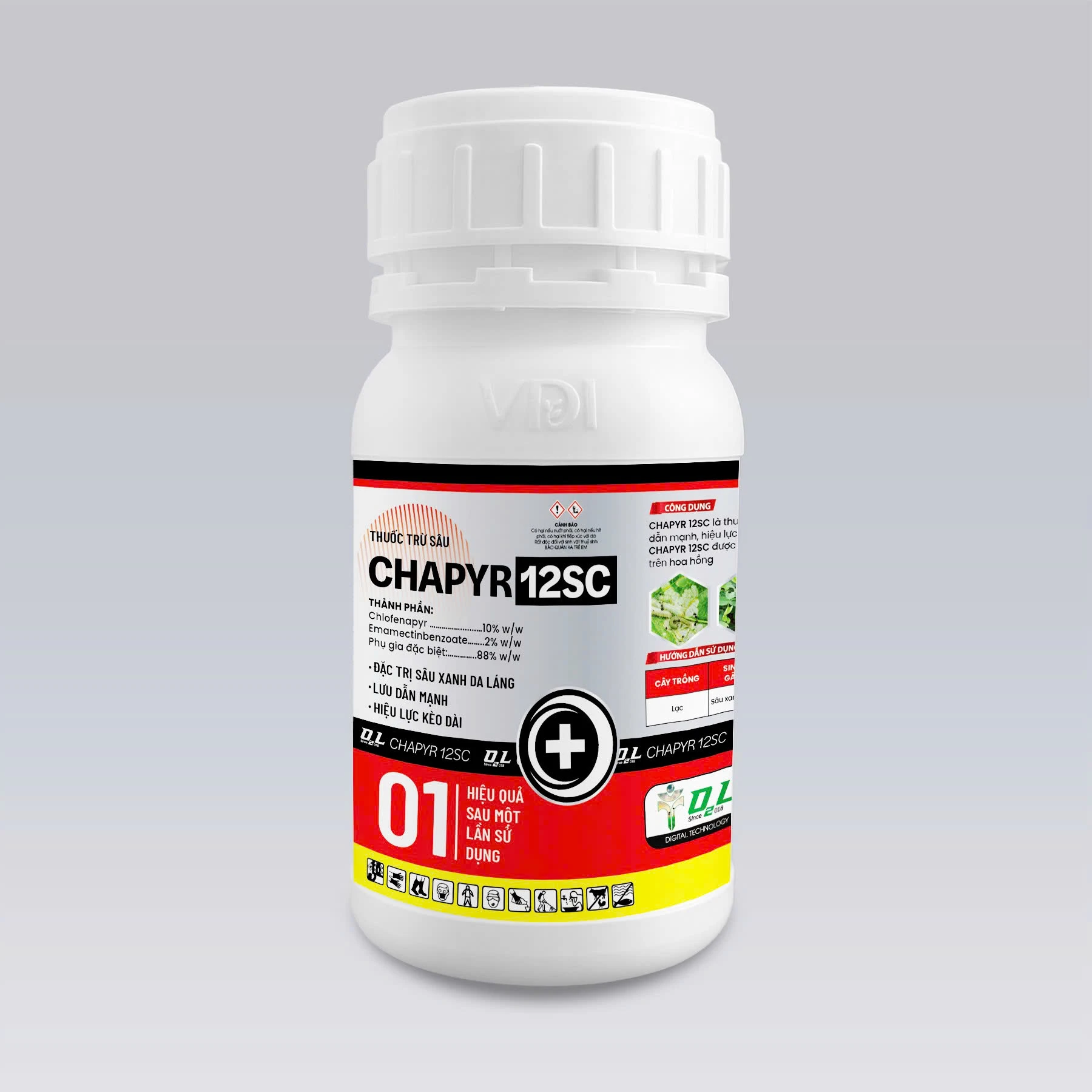 CHAPYR 12SC - Đặc trị sâu xanh, sâu vẽ bùa, sâu cuốn lá, sâu đục thân, bọ trĩ....