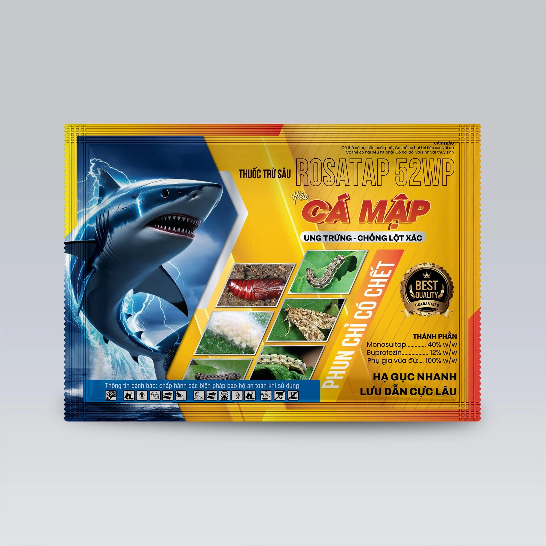 ROSATAP 52WP - Đặc trị sâu đục thân, rệp sáp, rầy xanh (Cá Mập)