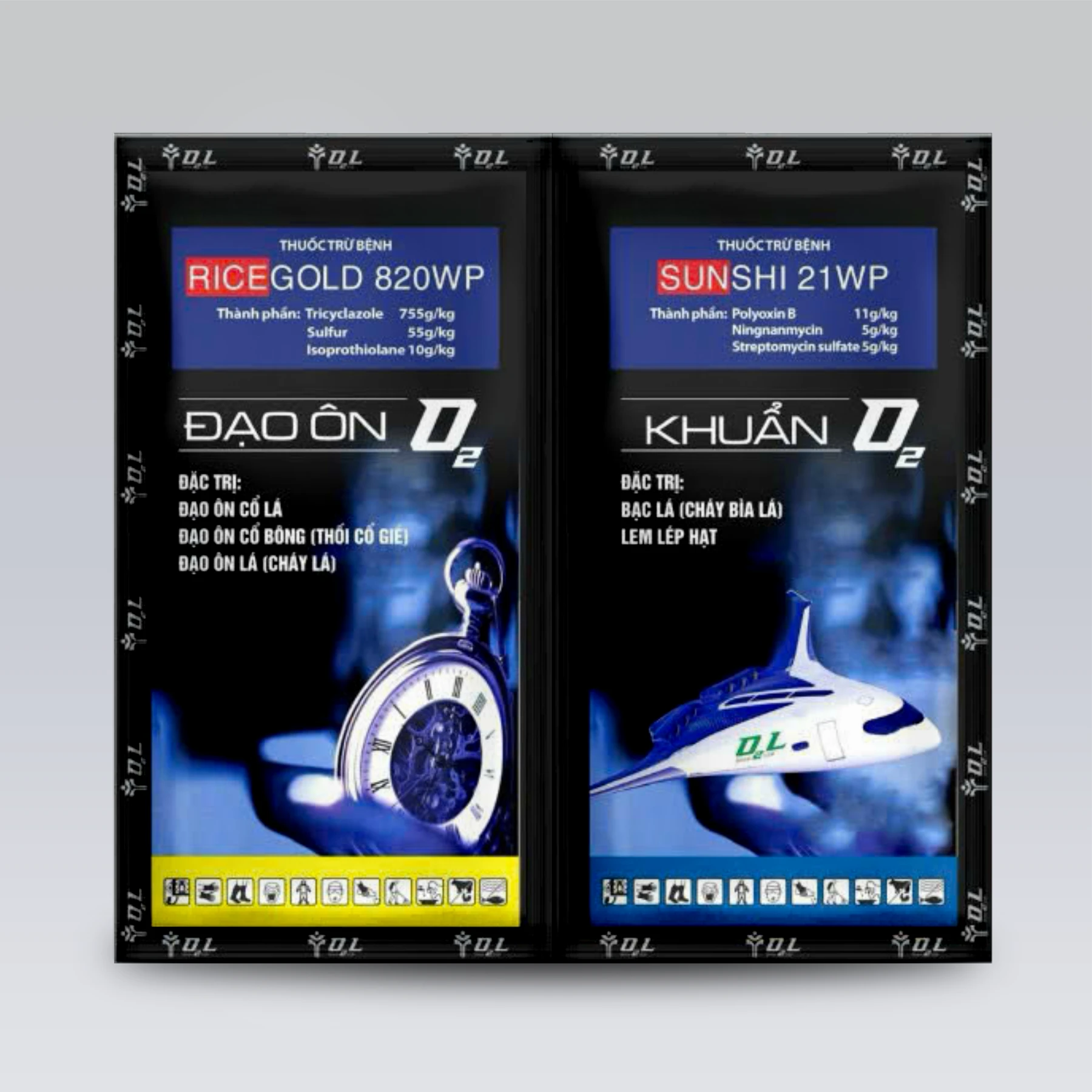 CẶP ĐÔI RICEGOLD 820WG – SUNSHI 21WP - Đặc trị đạo ôn , vi khuẩn