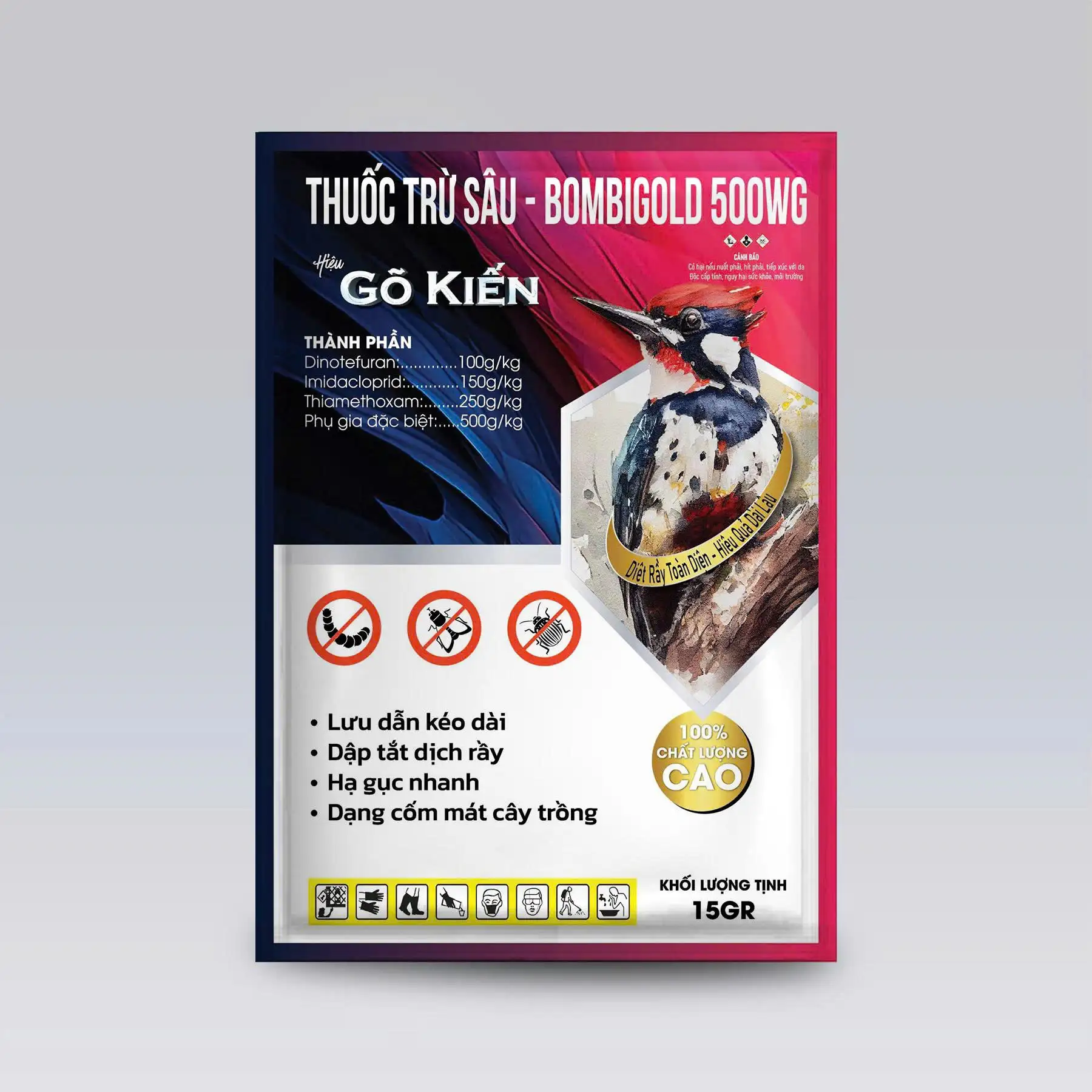 BOMBI GOLD 500WG - Đặc trị rầy phấn trắng, bọ trĩ, rầy xanh,…